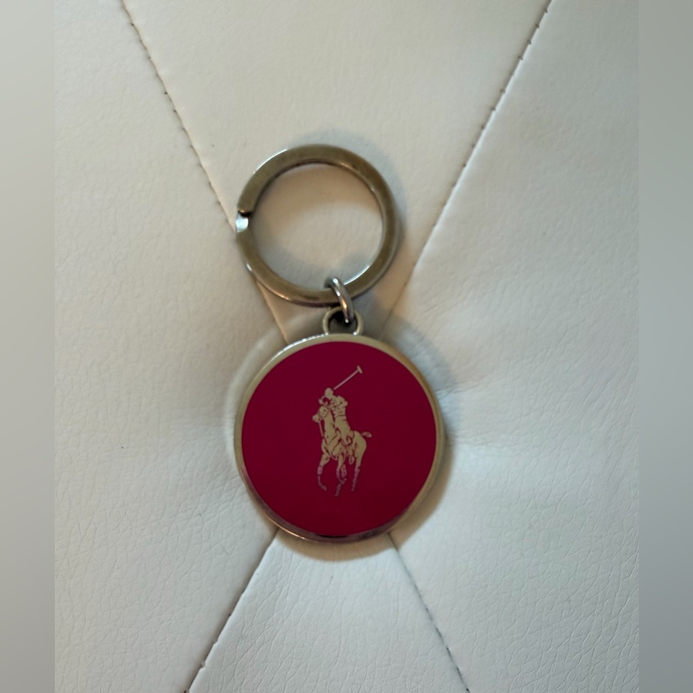 NWOT. Vintage Ralph Lauren Polo Pink Player Keychain.